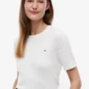 Sweter z krótkim rękawem o splocie warkoczowym Sweter z krótkim rękawem o splocie warkoczowym