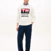 Sweter z okrągłym dekoltem i logo żeglarskim Sweter z okrągłym dekoltem i logo żeglarskim