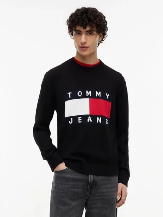 Sweter z okrągłym dekoltem i logo Tommy Jeans