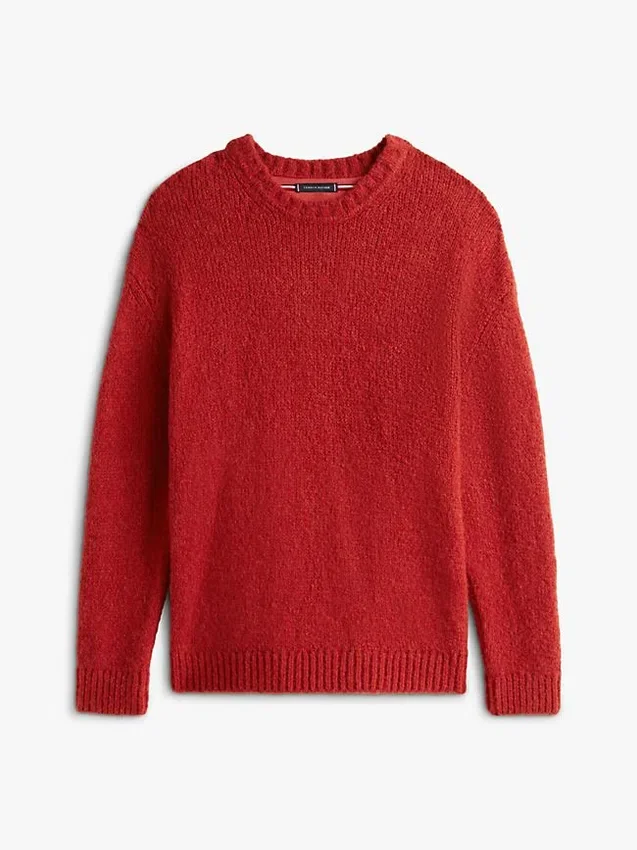 Sweter z okrągłym dekoltem z mieszanki wełny alpaki Sweter z okrągłym dekoltem z mieszanki wełny alpaki