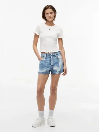 Szorty dżinsowe Tommy Jeans z mankietami Szorty dżinsowe Tommy Jeans z mankietami