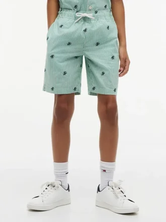 Szorty dziecięce w paski z monogramem Szorty dziecięce w paski z monogramem