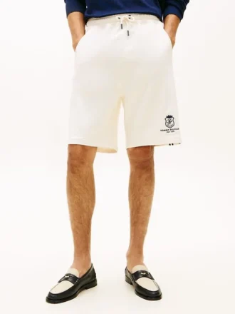 Szorty frotte z monogramem