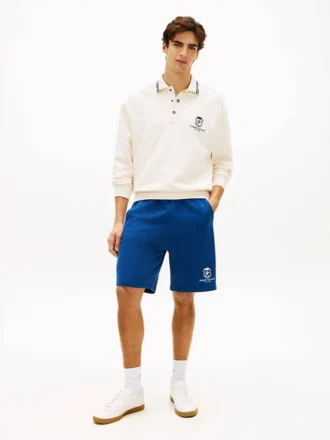 Szorty frotte z monogramem