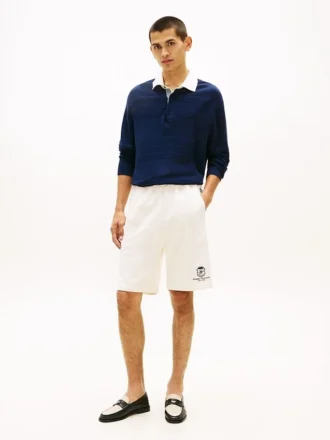 Szorty frotte z monogramem