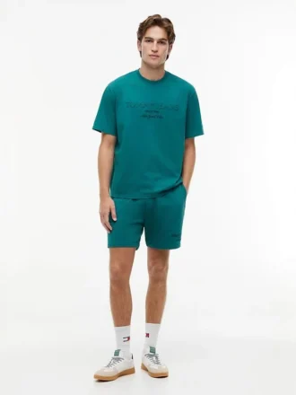 Szorty plażowe Tommy Jeans barwione w całości