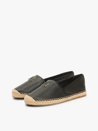 TH Monogramowe skórzane espadryle