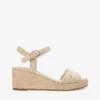 Tkane sandały na koturnie w stylu espadryli Tkane sandały na koturnie w stylu espadryli