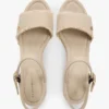 Tkane sandały na koturnie w stylu espadryli Tkane sandały na koturnie w stylu espadryli