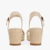 Tkane sandały na koturnie w stylu espadryli Tkane sandały na koturnie w stylu espadryli