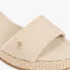Tkane sandały na koturnie w stylu espadryli Tkane sandały na koturnie w stylu espadryli