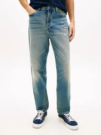 Tommy Jeans Jeansy proste z efektem postarzenia Tommy Jeans Jeansy proste z efektem postarzenia