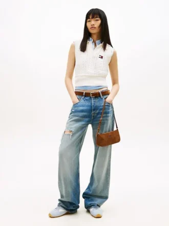Tommy Jeans Jeansy proste z efektem postarzenia Tommy Jeans Jeansy proste z efektem postarzenia