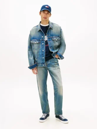 Tommy Jeans Jeansy proste z efektem postarzenia Tommy Jeans Jeansy proste z efektem postarzenia