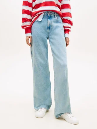Tommy Jeans Jeansy proste z efektem postarzenia Tommy Jeans Jeansy proste z efektem postarzenia
