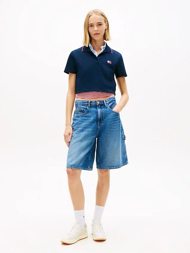 Tommy Jeans Krótka koszulka polo o prostym kroju Tommy Jeans Krótka koszulka polo o prostym kroju