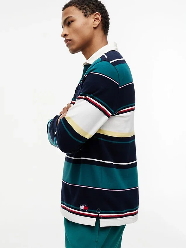Tommy Jeans Luźna koszulka polo w paski w stylu rugby Tommy Jeans Luźna koszulka polo w paski w stylu rugby