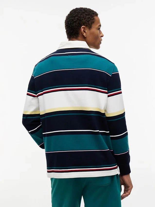 Tommy Jeans Luźna koszulka polo w paski w stylu rugby Tommy Jeans Luźna koszulka polo w paski w stylu rugby