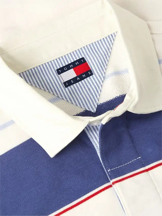 Tommy Jeans Luźna koszulka polo w paski w stylu rugby Tommy Jeans Luźna koszulka polo w paski w stylu rugby