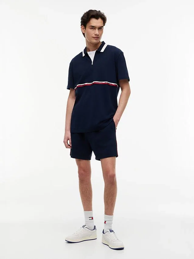 Tommy Jeans Luźna koszulka polo z zamkiem 1/4 Tommy Jeans Luźna koszulka polo z zamkiem 1/4