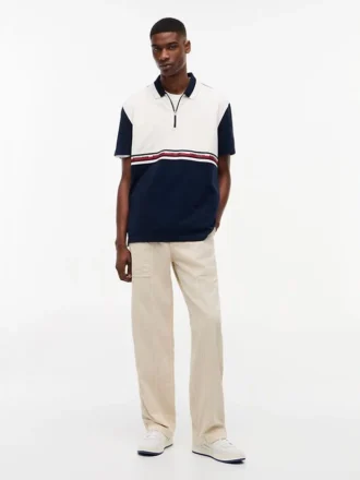 Tommy Jeans Luźna koszulka polo z zamkiem 1/4 Tommy Jeans Luźna koszulka polo z zamkiem 1/4