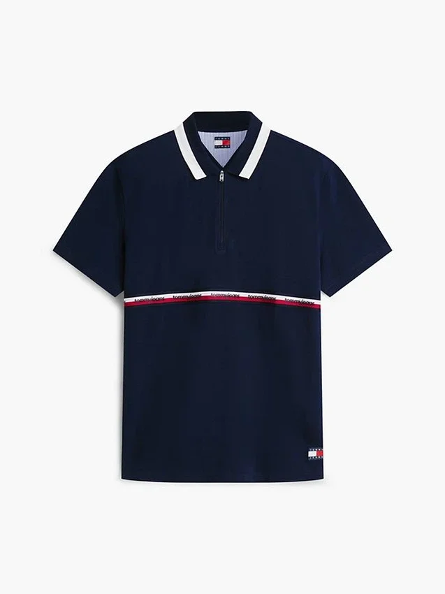 Tommy Jeans Luźna koszulka polo z zamkiem 1/4 Tommy Jeans Luźna koszulka polo z zamkiem 1/4
