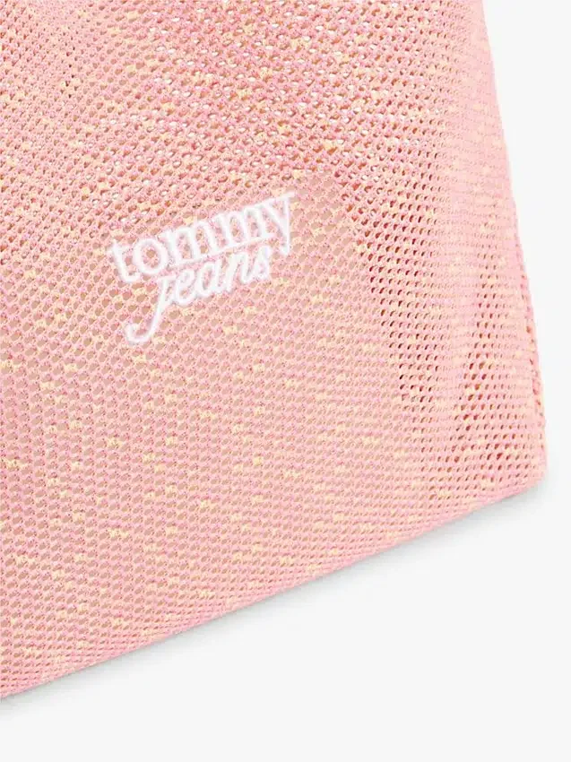 Tommy Jeans Luźna torebka na ramię z szydełkowego materiału Tommy Jeans Luźna torebka na ramię z szydełkowego materiału