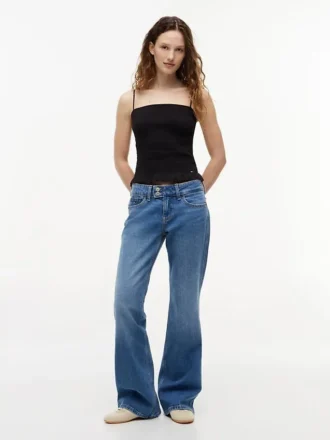 Tommy Jeans – obcisły top z marszczeniem