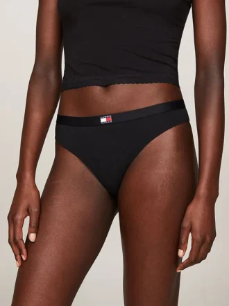Tommy Jeans Stringi z logo flagi, zestaw 3 szt. Tommy Jeans Stringi z logo flagi, zestaw 3 szt.