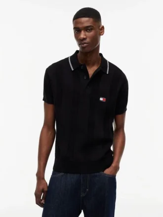 Tommy Jeans Szorty Sweter polo z krótkim rękawem