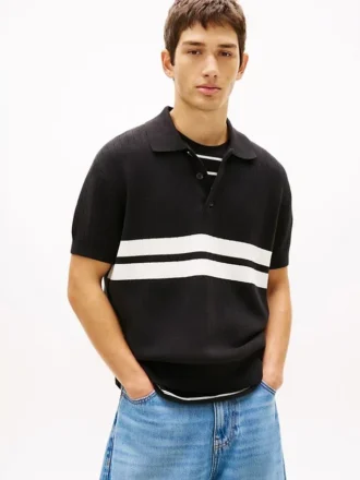 Tommy Jeans Szorty Sweter polo z krótkim rękawem