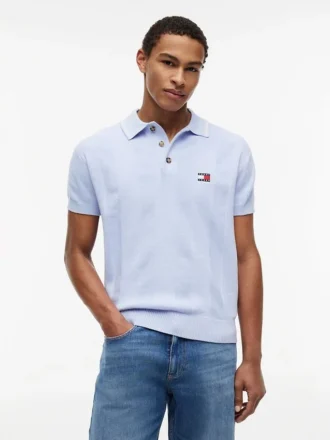 Tommy Jeans Szorty Sweter polo z krótkim rękawem
