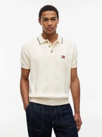 Tommy Jeans Szorty Sweter polo z krótkim rękawem Tommy Jeans Szorty Sweter polo z krótkim rękawem