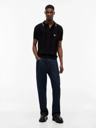 Tommy Jeans Szorty Sweter polo z krótkim rękawem