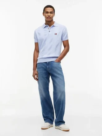 Tommy Jeans Szorty Sweter polo z krótkim rękawem