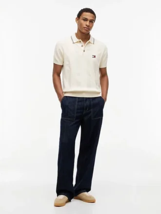 Tommy Jeans Szorty Sweter polo z krótkim rękawem Tommy Jeans Szorty Sweter polo z krótkim rękawem