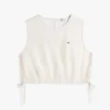 Tommy Jeans Top z mieszanki lnu wiązany z boku Tommy Jeans Top z mieszanki lnu wiązany z boku