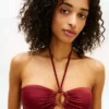 Top bikini bandeau z pierścieniem Top bikini bandeau z pierścieniem