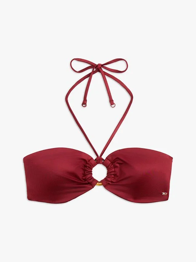 Top bikini bandeau z pierścieniem Top bikini bandeau z pierścieniem