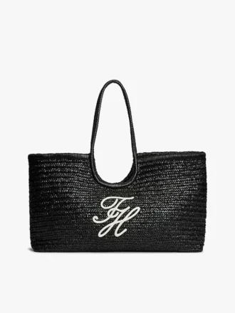 Torba maxi z rafii z monogramem Torba maxi z rafii z monogramem