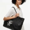 Torba maxi z rafii z monogramem