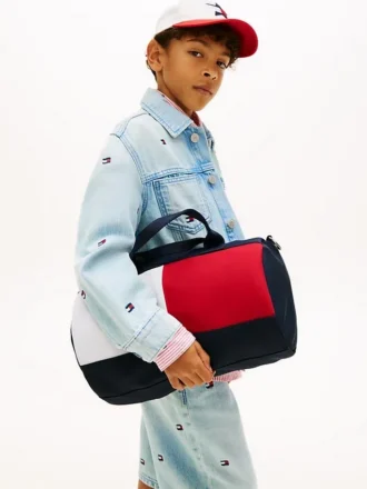 Torba podróżna dla dzieci z logo w stylu colorblock