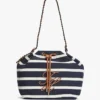 Torba typu bucket z monogramem i paskami w stylu bretońskim Torba typu bucket z monogramem i paskami w stylu bretońskim