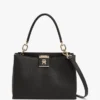 Torebka typu satchel z monogramem i zapięciem Torebka typu satchel z monogramem i zapięciem