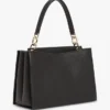 Torebka typu satchel z monogramem i zapięciem Torebka typu satchel z monogramem i zapięciem