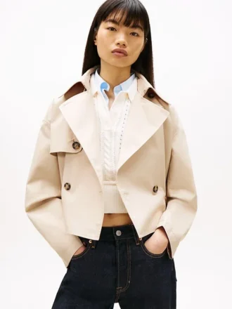 Trenchcoat Tommy Jeans z powłoką hydrofobową