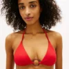 Trójkątny stanik bikini z pierścieniem