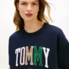 Wielobarwna bluza z logo Tommy w stylu varsity Wielobarwna bluza z logo Tommy w stylu varsity
