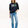 Wielobarwna bluza z logo Tommy w stylu varsity Wielobarwna bluza z logo Tommy w stylu varsity