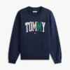 Wielobarwna bluza z logo Tommy w stylu varsity Wielobarwna bluza z logo Tommy w stylu varsity